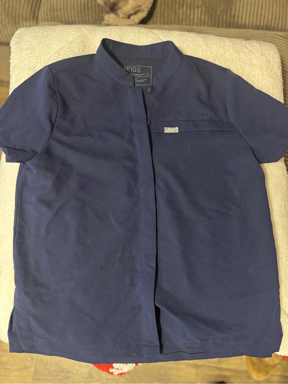 FIGs Navy Short-Sleeve Medical Top